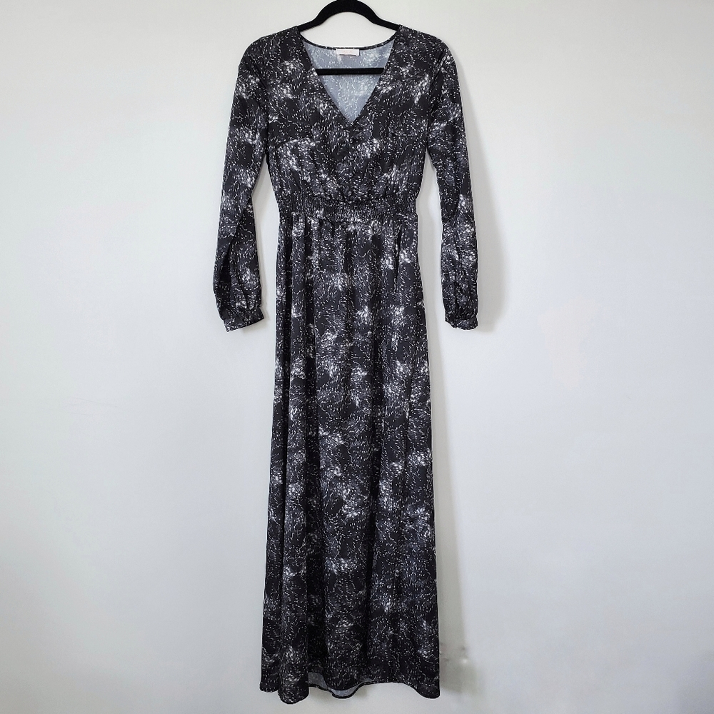 ISLA Black & White Maxi Dress